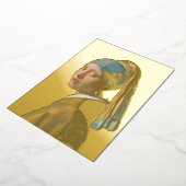 ヨハネス・フェルメール - 真珠の耳飾りの少女 箔シーズンカード (回転した状態)