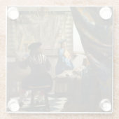 ヨハネス・フェルメール - 絵画の寓意 ガラスコースター (裏面)