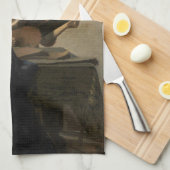 ヨハネス・フェルメール – Young Woman with a Lute キッチンタオル (四つ折り)