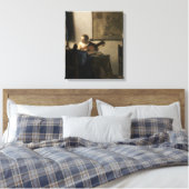 ヨハネス・フェルメール – Young Woman with a Lute キャンバスプリント (インサイチュ (寝室))