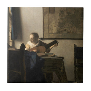 ヨハネス・フェルメール – Young Woman with a Lute タイル