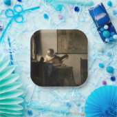 ヨハネス・フェルメール – Young Woman with a Lute ペーパープレート (パーティー)