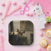 ヨハネス・フェルメール – Young Woman with a Lute ペーパープレート (パーティー)