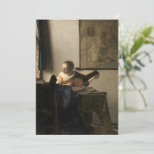 ヨハネス・フェルメール – Young Woman with a Lute 招待状 (スタンド正面)