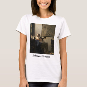 ヨハネス・フェルメール – Young Woman with a Lute Tシャツ