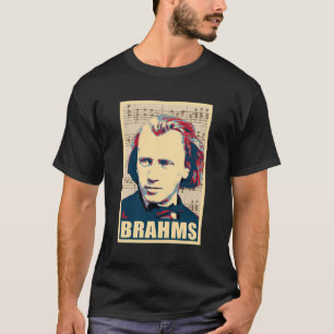 ヨハネス・ブラームス楽譜 Tシャツ