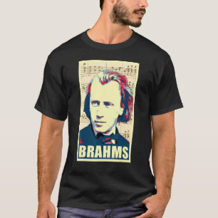 ヨハネス・ブラームス楽譜 Tシャツ