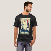 ヨハネス・ブラームス楽譜 Tシャツ (正面フル)