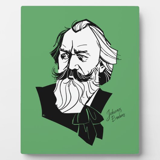 ヨハネス・ブラームス フォトプラーク (正面)