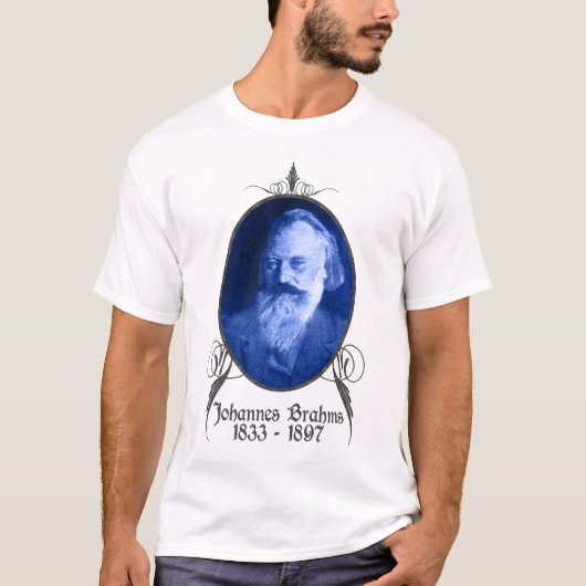 ヨハネス・ブラームス Tシャツ (正面)