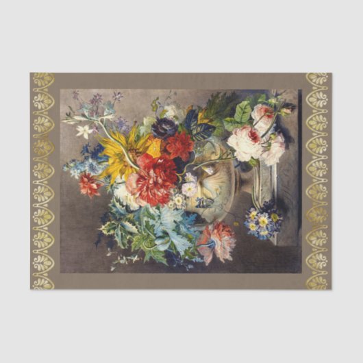 ヨハネス・ヴァン・オス『花瓶の花束』 薄葉紙 (正面)