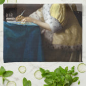 ヨハネス・ヴェルミエ書ア – 女性の手紙 キッチンタオル (折り畳み)