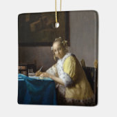 ヨハネス・ヴェルミエ書ア – 女性の手紙 セラミックオーナメント (左)