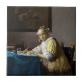 ヨハネス・ヴェルミエ書ア – 女性の手紙 タイル (正面)