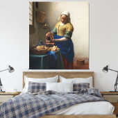 ヨハネス・ヴェルミエ – ミルクメイド1658 キャンバスプリント (インサイチュ (寝室))