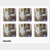 ヨハネス・ヴェルミエ – ヴァージナルに立つレディ スクエアシール (シート)