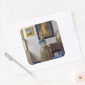 ヨハネス・ヴェルミエ – ヴァージナルに立つレディ スクエアシール (封筒)