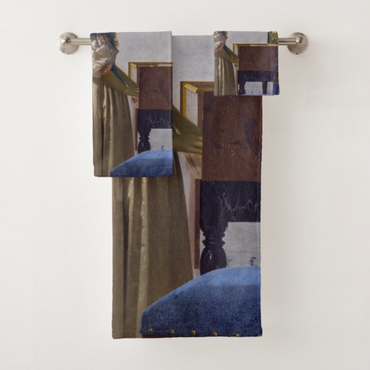 ヨハネス・ヴェルミエ – ヴァージナルに立つレディ バスタオルセット (インサイチュ)