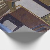 ヨハネス・ヴェルミエ – ヴァージナルに立つレディ ラッピングペーパー (角)