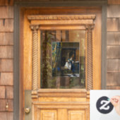 ヨハネス・ヴェルミエ – 信仰の寓話 ウィンドウサイン (ホームデコレーション)