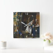 ヨハネス・ヴェルミエ – 信仰の寓話 スクエア壁時計 (ホーム)