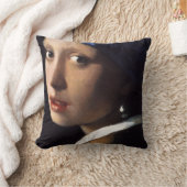 ヨハネス・ヴェルミーアの真珠のイヤリングを持つ少女 クッション (ブランケット)