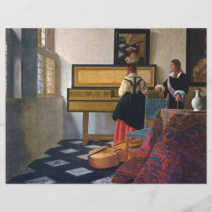 ヨハネス・ヴェルミーアの音楽レッスン(1663年頃) チラシ