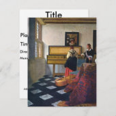 ヨハネス・ヴェルミーアの音楽レッスン（1663年頃） 招待状 (正面/裏面)