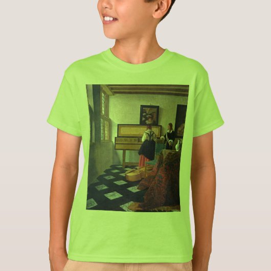 ヨハネス・ヴェルミーアの音楽レッスン（1663年頃） Tシャツ (正面)