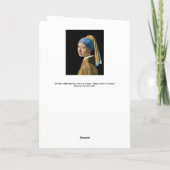 ヨハネス・ヴェルミーア – パールイヤリングを持つ女の子 カード (裏面)