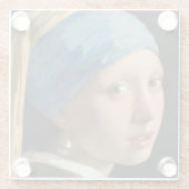 ヨハネス・ヴェルミーア – パールイヤリングを持つ女の子 ガラスコースター (裏面)