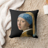 ヨハネス・ヴェルミーア – パールイヤリングを持つ女の子 クッション (ブランケット)