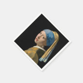 ヨハネス・ヴェルミーア – パールイヤリングを持つ女の子 スタンダードカクテルナプキン (角)