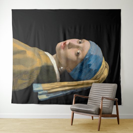 ヨハネス・ヴェルミーア – パールイヤリングを持つ女の子 タペストリー (インサイチュ(横))