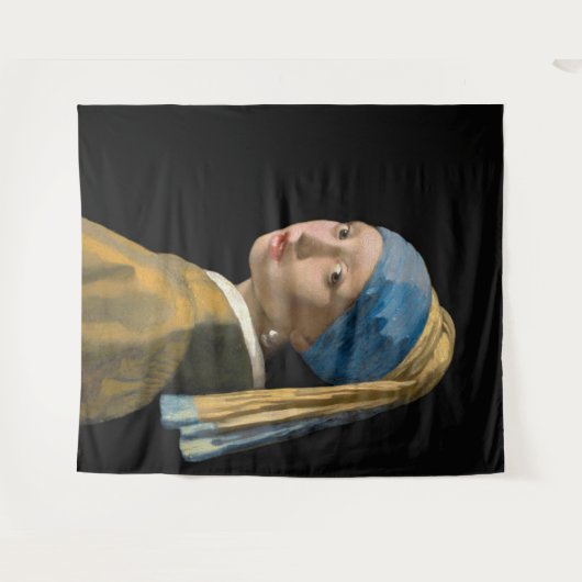 ヨハネス・ヴェルミーア – パールイヤリングを持つ女の子 タペストリー (正面(横))