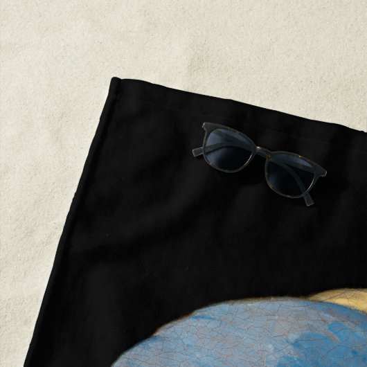 ヨハネス・ヴェルミーア – パールイヤリングを持つ女の子 ビーチタオル (インサイチュ)