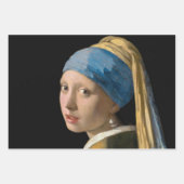 ヨハネス・ヴェルミーア – パールイヤリングを持つ女の子 ラッピングペーパーシート (正面)