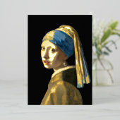 ヨハネス・ヴェルミーア – パールイヤリングを持つ女の子 箔シーズンカード (立ち正面)