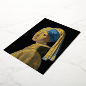 ヨハネス・ヴェルミーア – パールイヤリングを持つ女の子 箔シーズンカード (回転した状態)