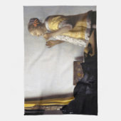 ヨハネス・ヴェルミーア – パールネックレス付き若い女性 キッチンタオル (縦)