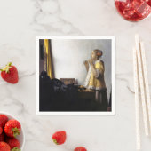 ヨハネス・ヴェルミーア – パールネックレス付き若い女性 スタンダードカクテルナプキン (インサイチュ)