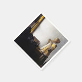 ヨハネス・ヴェルミーア – パールネックレス付き若い女性 スタンダードカクテルナプキン (角)