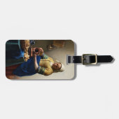 ヨハネス・ヴェルミーア – ミルクメイド ラゲッジタグ (正面横)