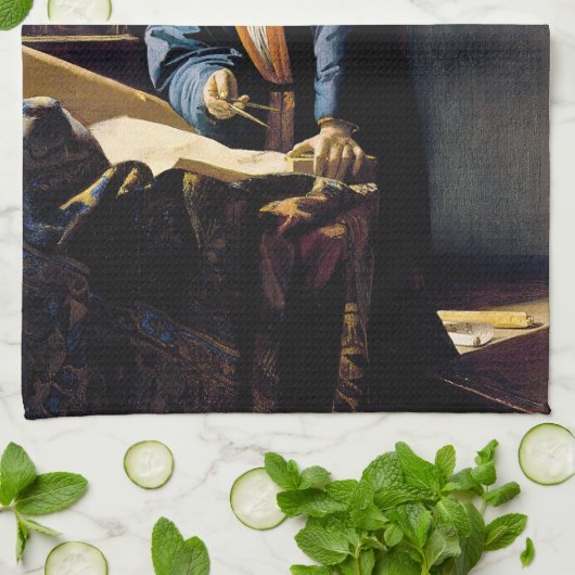 ヨハネス・ヴェルミーア – 地理学者 キッチンタオル (折り畳み)