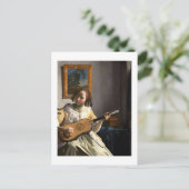 ヨハネス・ヴェルメーアのギタープレーヤー ポストカード (スタンド正面)