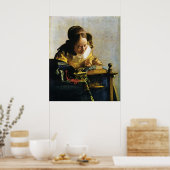 ヨハネス・ヴェルメーアのレーケメーカー(1670年頃) ポスター (キッチン)