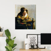 ヨハネス・ヴェルメーアのレーケメーカー(1670年頃) ポスター (ホームオフィス)