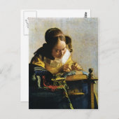 ヨハネス・ヴェルメーアのレーケメーカー(1670年頃) ポストカード (正面/裏面)
