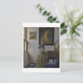 ヨハネス・ヴェルメールによる処女に立つ女性 ポストカード (スタンド正面)