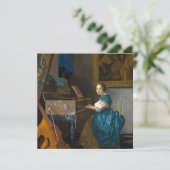 ヨハネス・ヴェルメール – レディ・アット・ア・バージナル サンキューカード (スタンド正面)